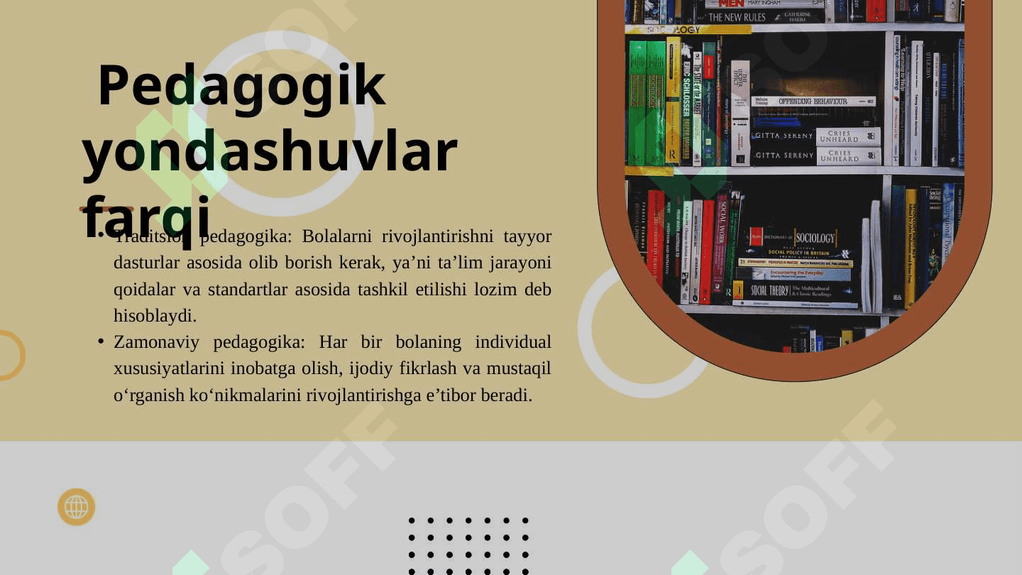 Maktabgacha yoshdagi bolalar bilan olib boriladigan rivojlantiruvchi ishlar muammosi qarashlaridagi farqlar 3
