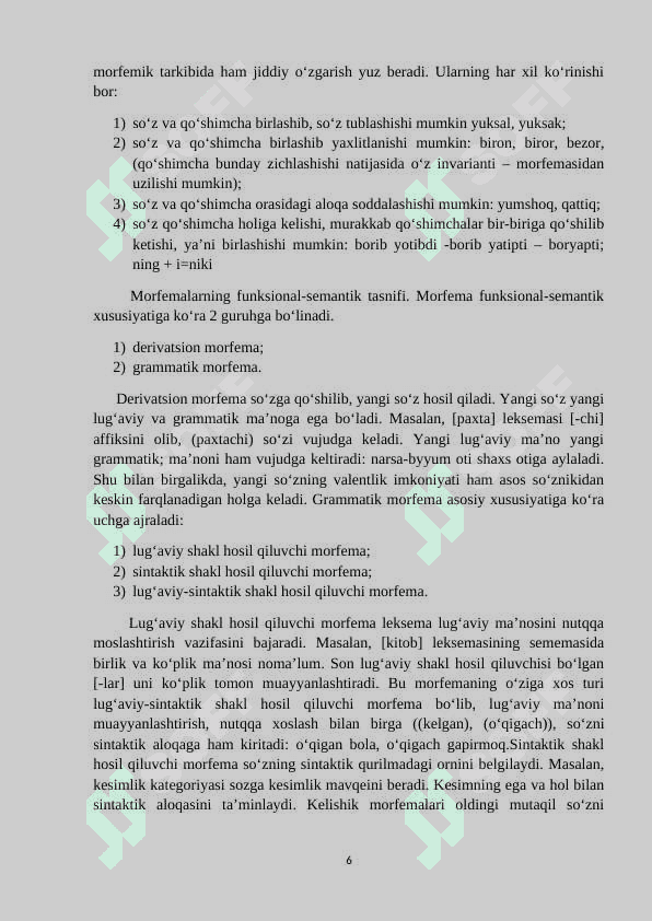 Tilshunoslik yo'nalishida "Morfema tavsifida grafikli organayzerlar"mavzusida Kurs ishi 6