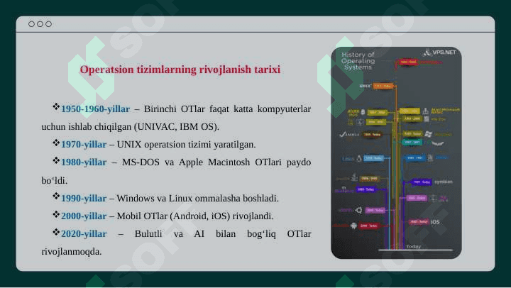 Operatsion tizim tushunchasi 7