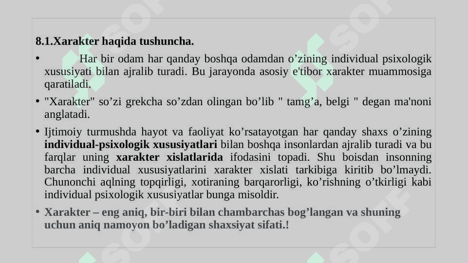 Harakter qobiliyat va harakat inson faoliyatining birligi sifatida 2
