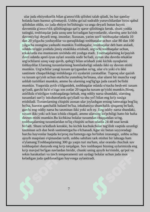 “TOSHBAQALAR TUZILISHINING ASOSIY XUSUSIYATLARI TURLARI TARQALISHI 7
