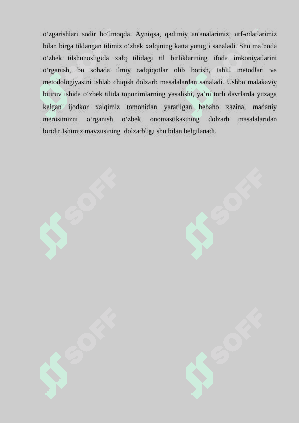 O‘ZBЕK TILIDА TOPONIMLАRNING  YASALISHI 4