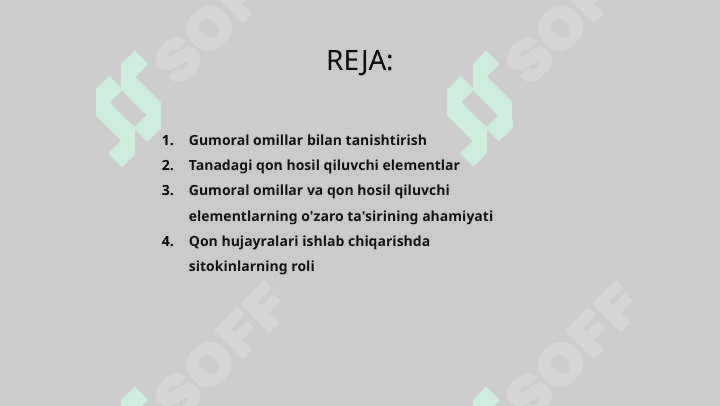 Qon shaklli elementlarining o'zaro ta'sirida gumoral omillarning ro'li 2