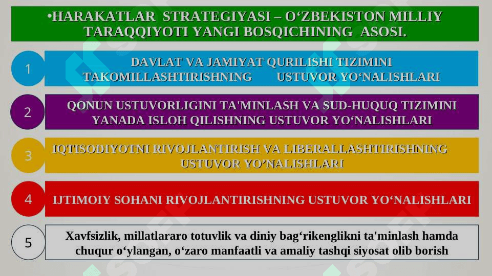 MAVZU. YANGI O‘ZBEKISTONDA AMALGA OSHIRILAYOTGAN ISLOHOTLAR. 8