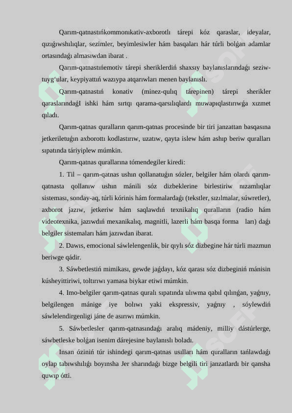 Qarım-qatnastıń social-psixologiyalıq klassifikatsıyası 4