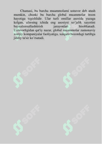 Jahon iqtisodiyotni globallashuv muammolari va ularning guruhlanishi 4