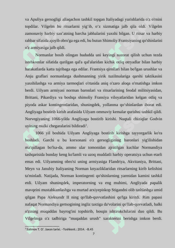 ANGLIYAGA NORMANLARNING HUJUMI VA UNING OQIBATLARI 7