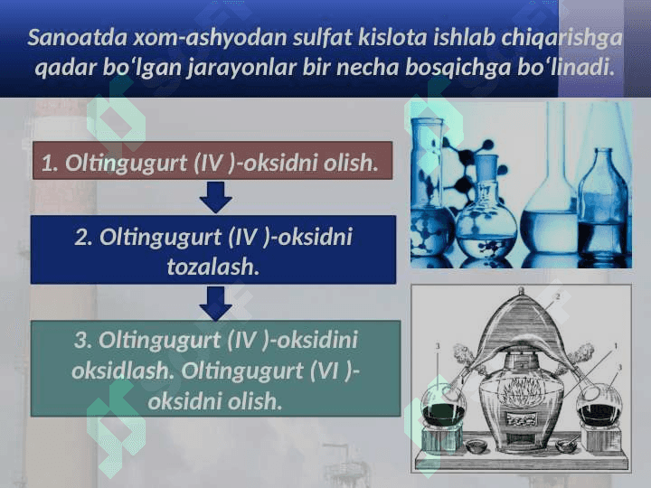 sulfat kislota ishlab chiqarish texnologiyasi 5