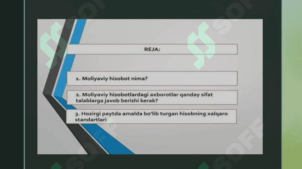Moliyaviy hisobotlarni taqdim etish 2