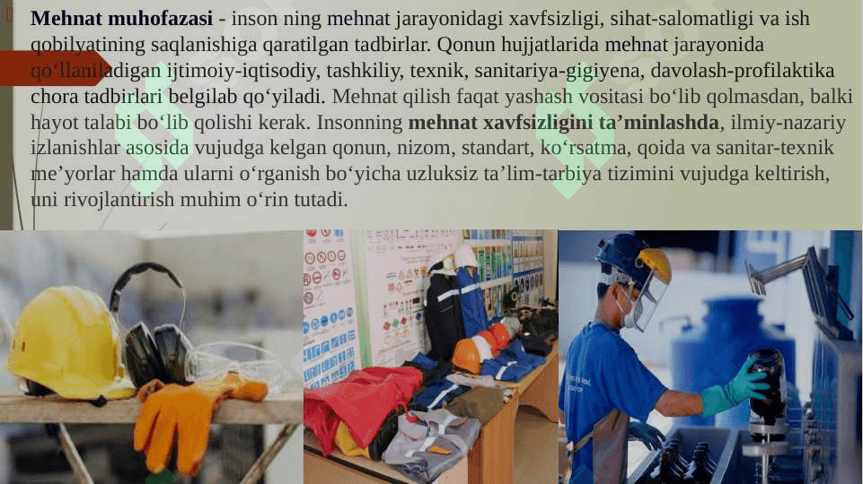 MEHNAT MUHOFAZASINING HUQUQIY VA TASHKILIY ASOSLARINI NAZORAT QILUVCHI ORGANLAR 3