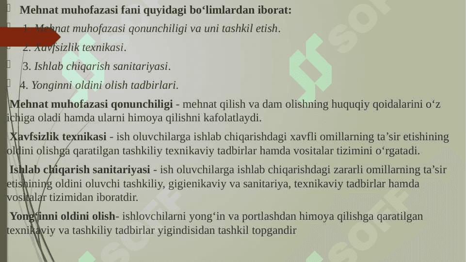 MEHNAT MUHOFAZASINING HUQUQIY VA TASHKILIY ASOSLARINI NAZORAT QILUVCHI ORGANLAR 7