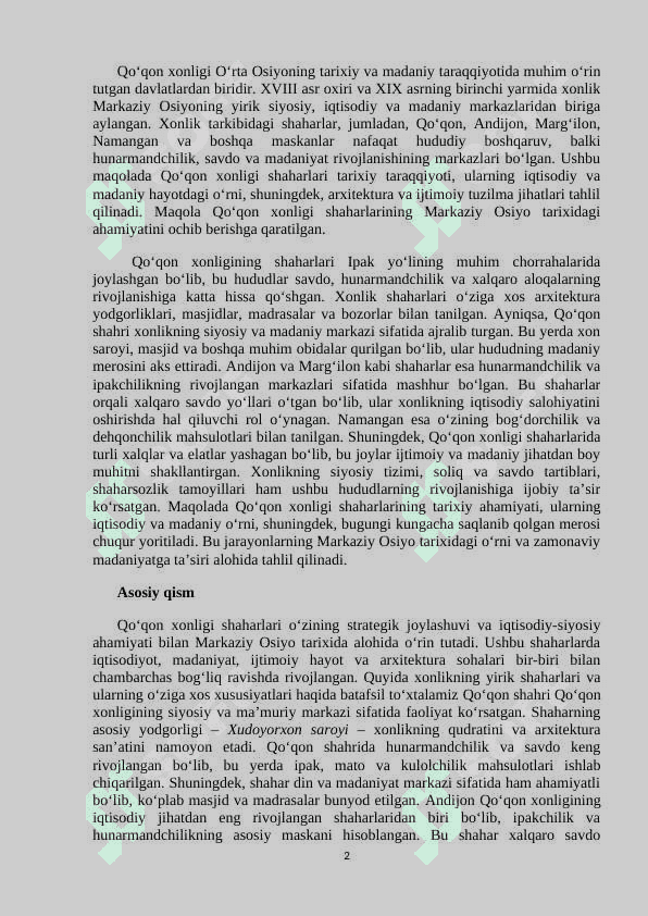 Qo’qon xonligi shaharlari maq.docx 2