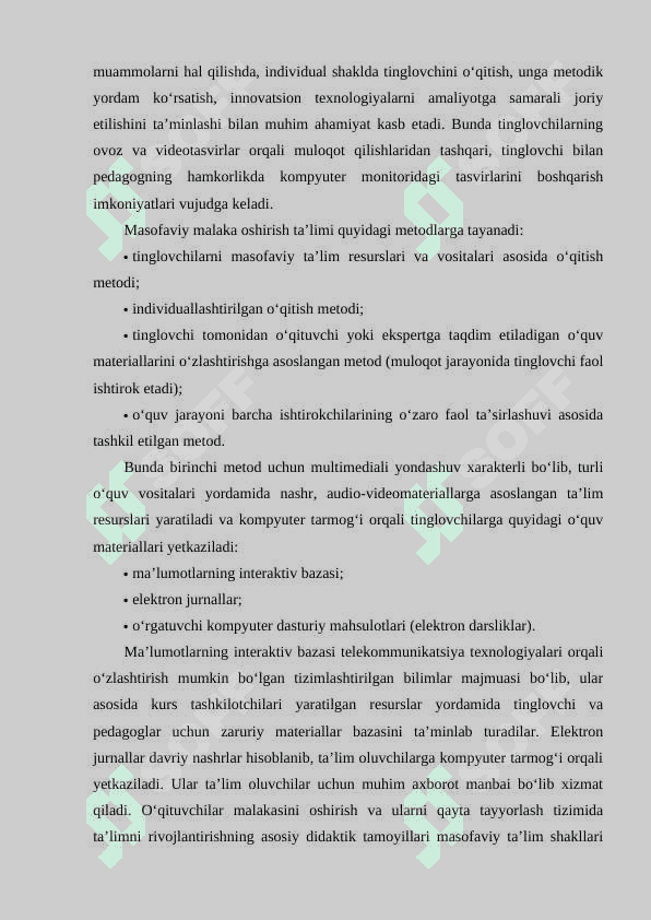 MASOFAVIY O'QITISHNING DIDAKTIK TIZIMI 3