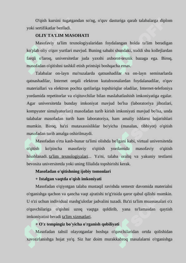 MASOFAVIY O'QITISHNING DIDAKTIK TIZIMI 7