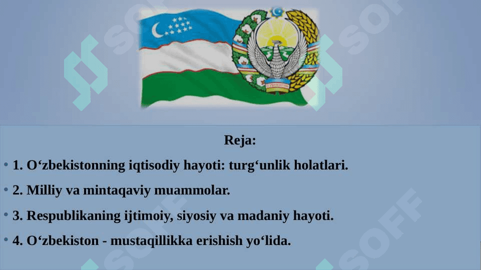 mavzu.  Mustaqillik arafasida O‘zbekistondagi ijtimoiy-siyosiy jarayonlar 3