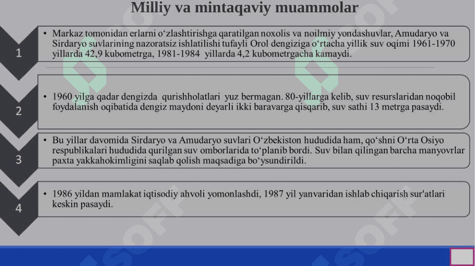mavzu.  Mustaqillik arafasida O‘zbekistondagi ijtimoiy-siyosiy jarayonlar 8