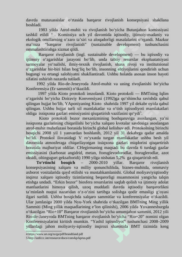 Yashil iqtisodiyot” konsepsiyasining mohiyati va rivojlanish bosqichlari. 3
