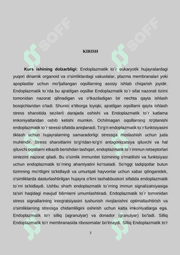Endoplazmatik tor kurs ishi 3