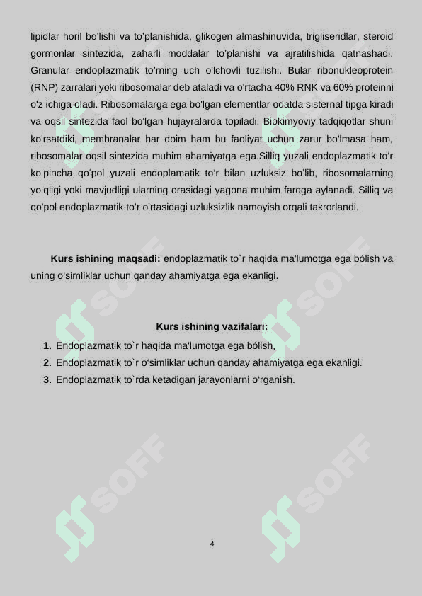 Endoplazmatik tor kurs ishi 4