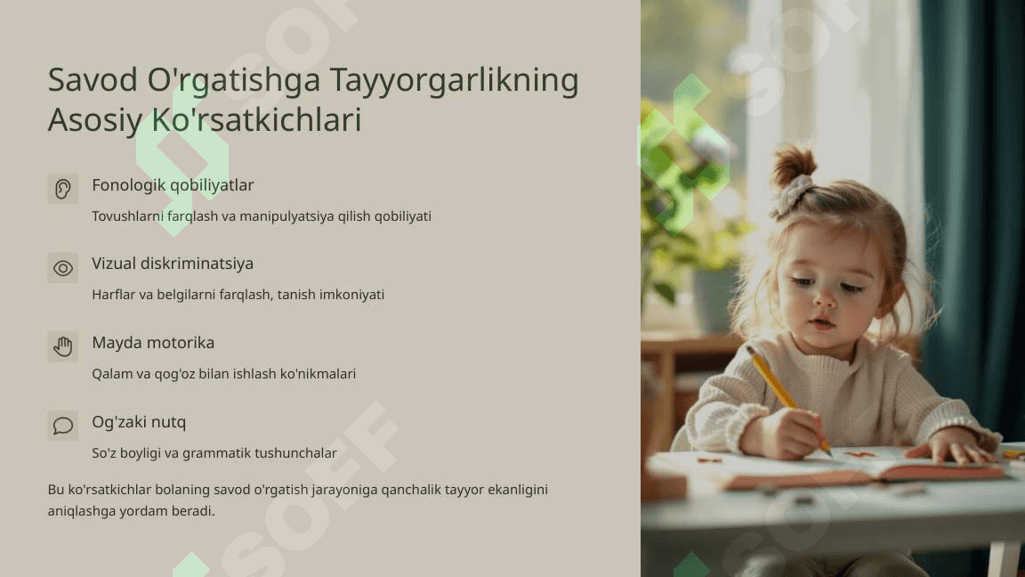 Bolalarning Savod O'rgatish Jarayoniga Tayyorgarligini O'rganish 3