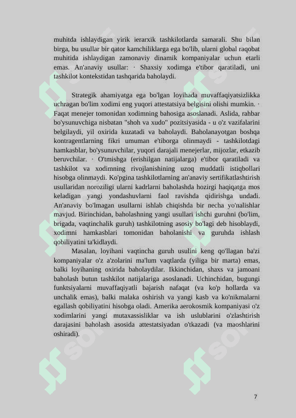 Boshqaruv xodimlarining mehnatlari sifatini baholash 6