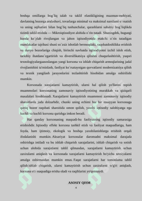 Maxsulot ishlab chiqarish xarajatlari va ularni qisqartrish yo'llari 4