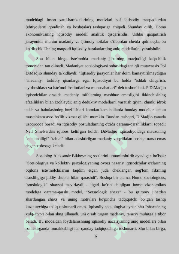 Iste’mol va unga ta’sir etuvchi omillar 6
