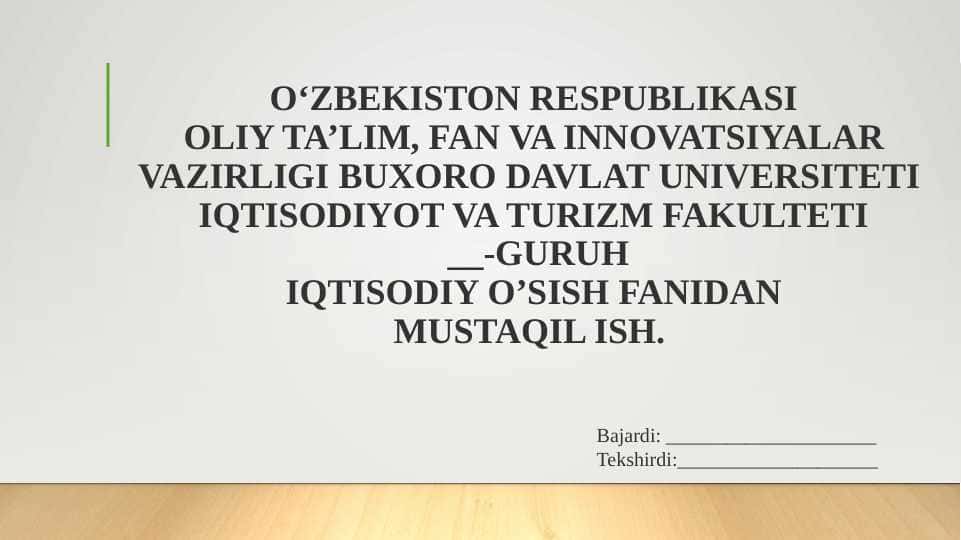 Iqtisodiy o’sishning neoklassik modeli 1