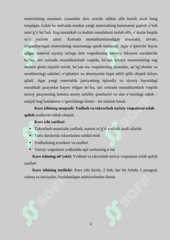 Yodlash va takrorlash tarixiy voqealarni eslab qolish usullari sifatida 4