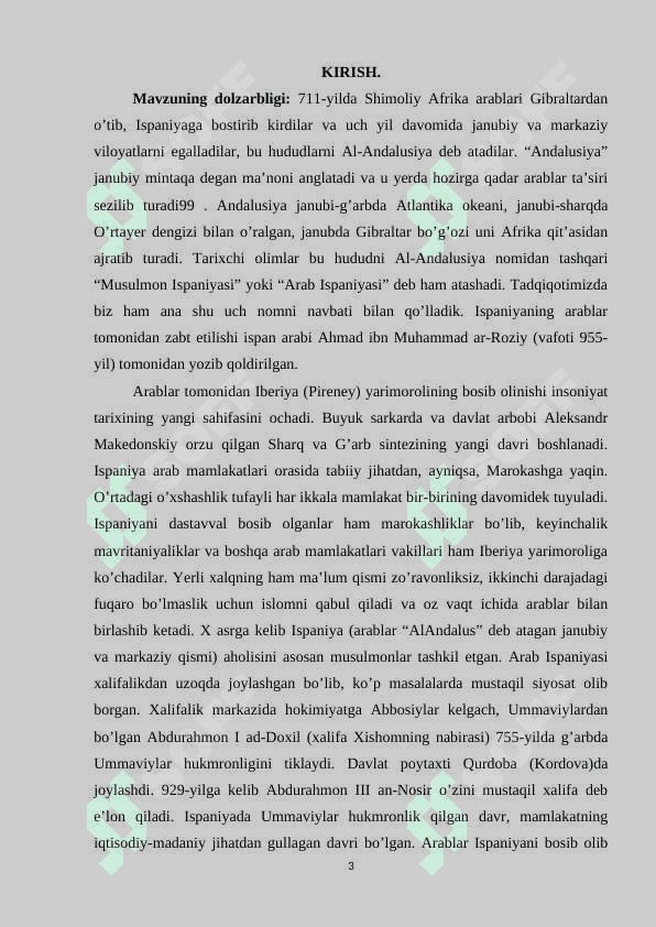 ISPANIYA ARABLAR HUKMRONLIGI DAVRIDA 3