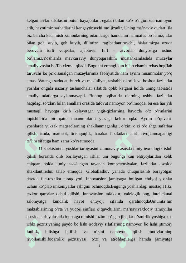 Ijtimoiy-gumanitar fanlarga ixtisoslashgan maktablarda Tarix darslarida o’quvchilarni milliy istiqlol g’oyasi ruhida tarbiyalash 5