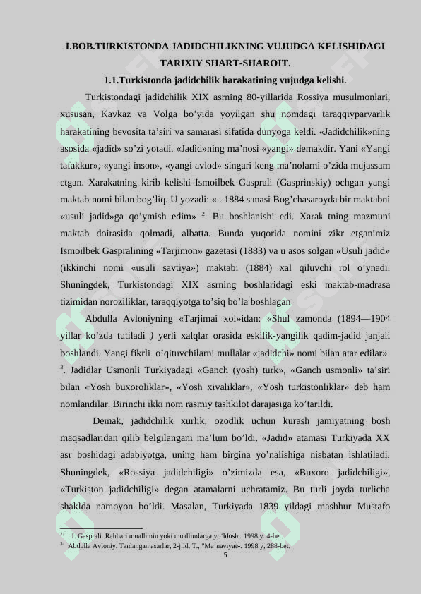 Turkiston jadidlarining maorif sohasidagi tajribasini o’rganish 5