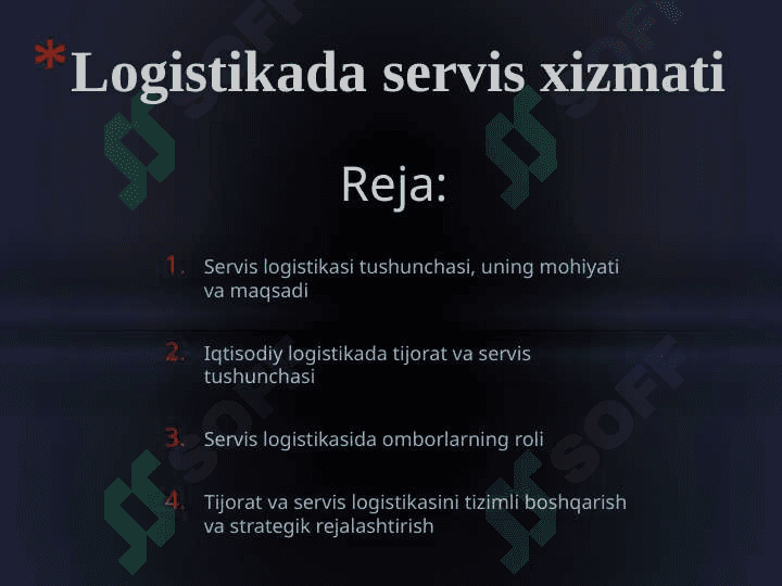 Logistikada servis xizmati 2