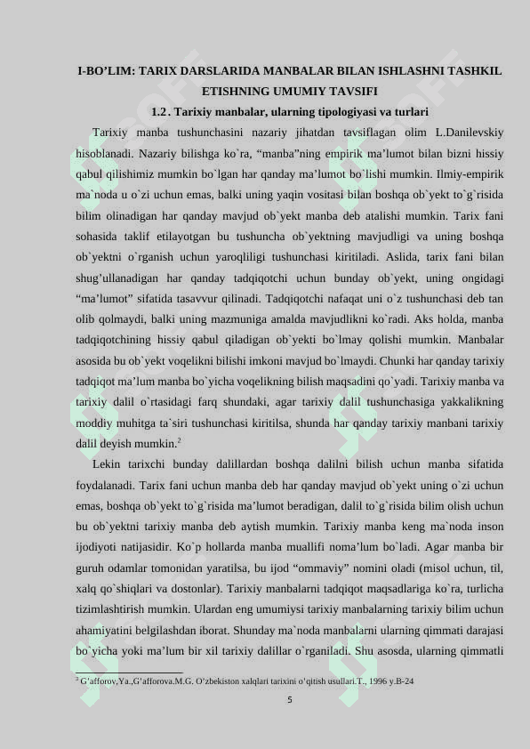 Tarixiy manbalar bilan ishlash 5