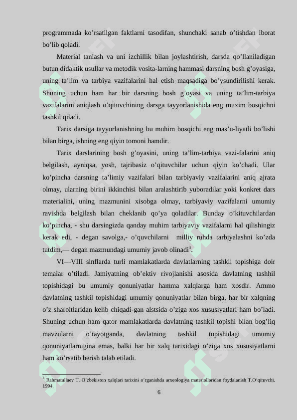 Tarix o’qitishning tashkiliy shakllari, dars uning turlari va tuzilishi 6