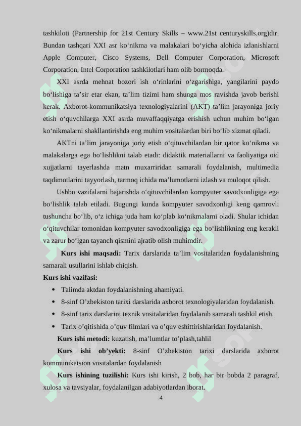 8-sinf Tarix  darslarida axborot komunikatsion vositalardan foydalanish 4