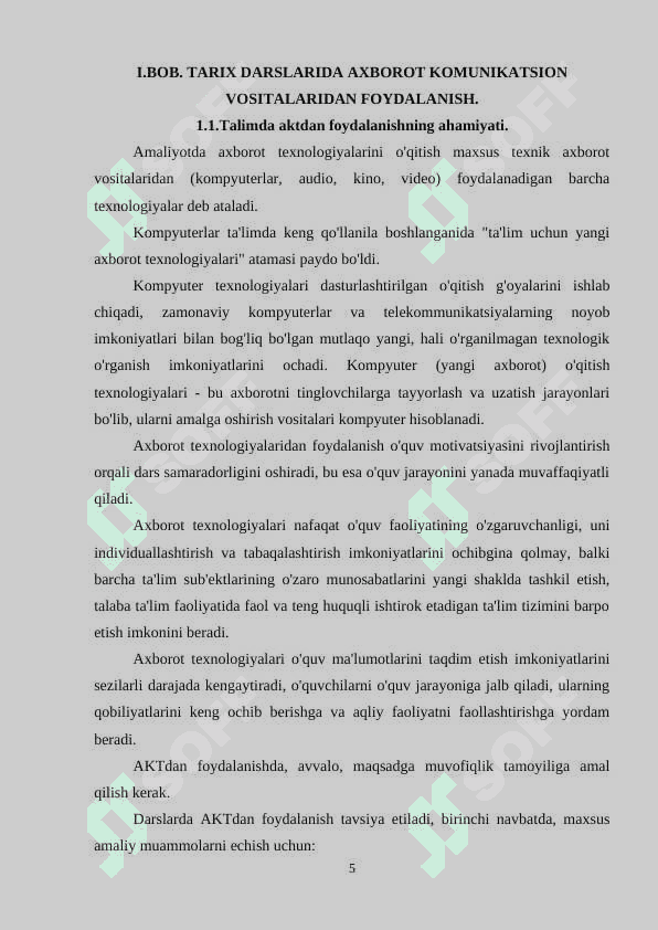 8-sinf Tarix  darslarida axborot komunikatsion vositalardan foydalanish 5