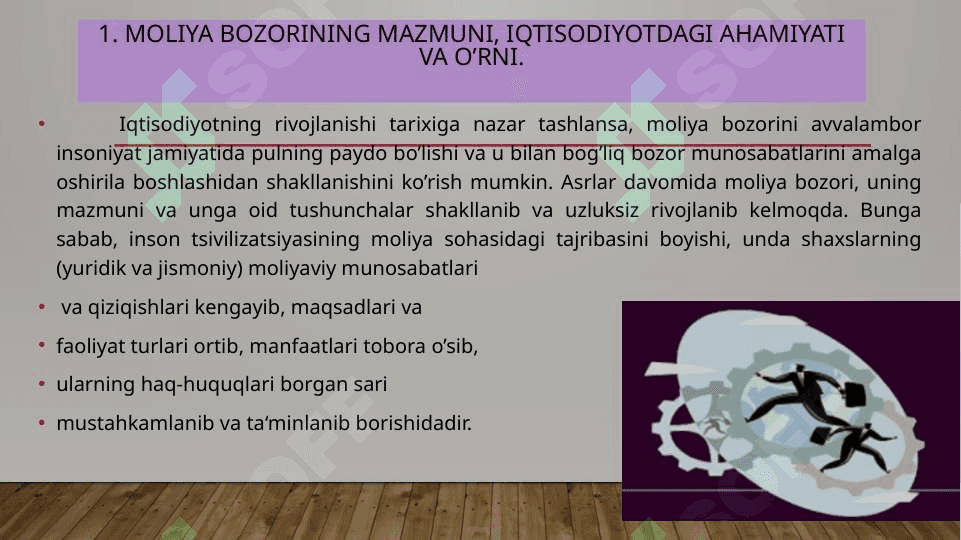 MOLIYA BOZORLARI 2
