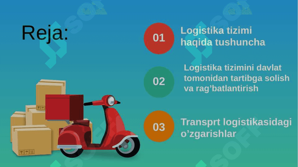 Logistika tizimini davlat tomonidan tartibga solish va rag’batlantirish 3