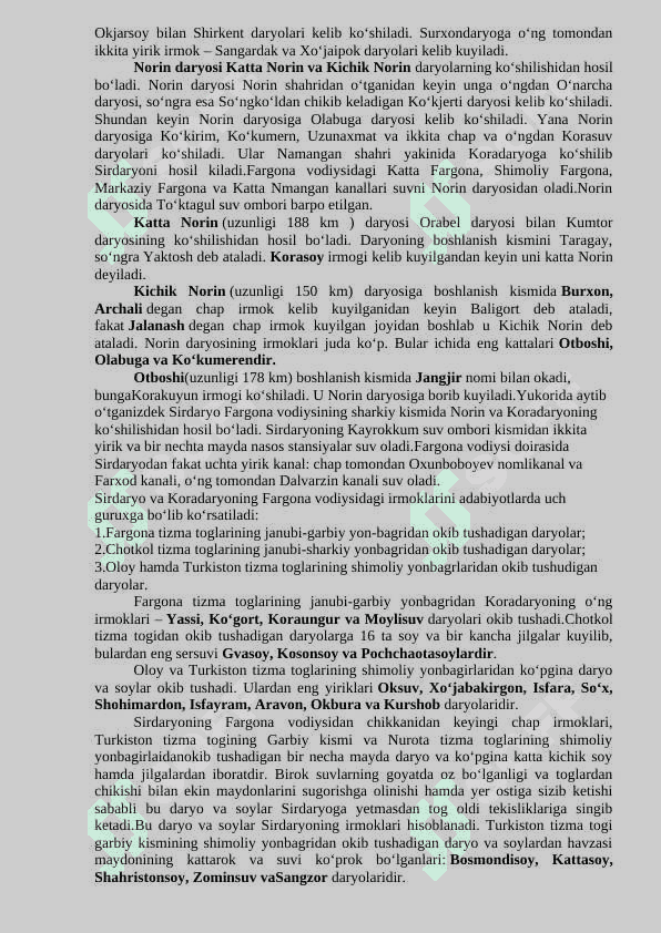Tabiiy suv manbaalari haqida umumiy ma’lumotlar va ulardan suv ta’minoti maqsadlari uchun foydalanish 4