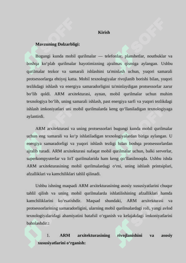 ARM arxitekturasi va mobil qurilmalar uchun protsessorlar doc.docx 2
