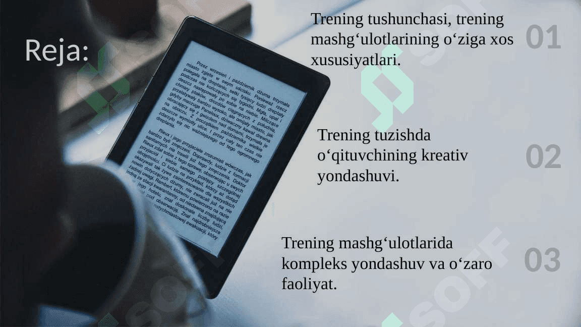 Trening tashkil etisgda kreativ yondoshuv 2