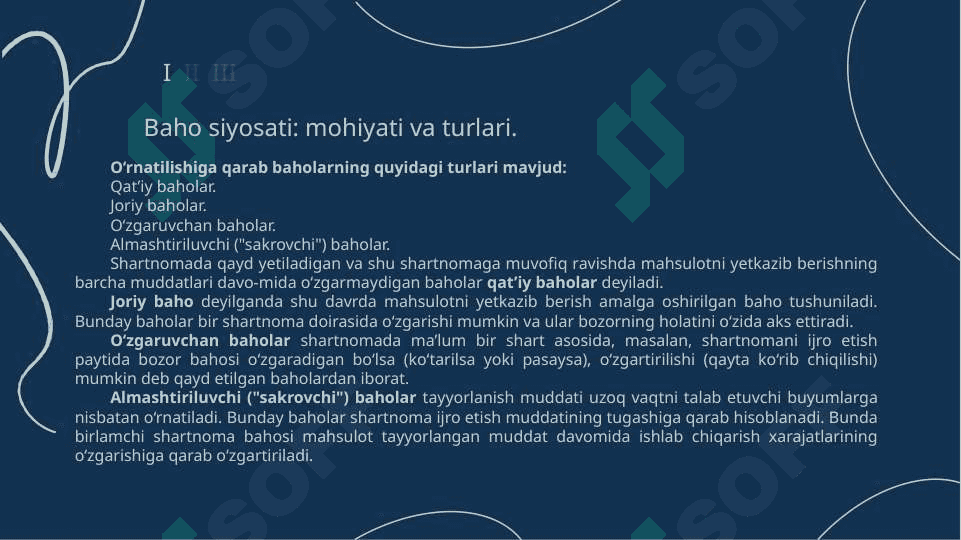Xo'jalik yurutuvchi sub'ektlarni baho siyosati 6