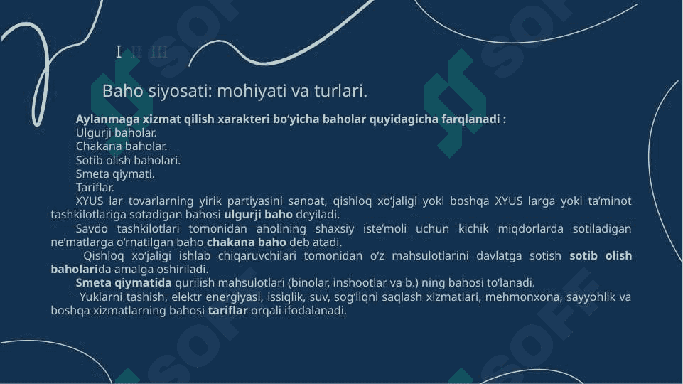 Xo'jalik yurutuvchi sub'ektlarni baho siyosati 7