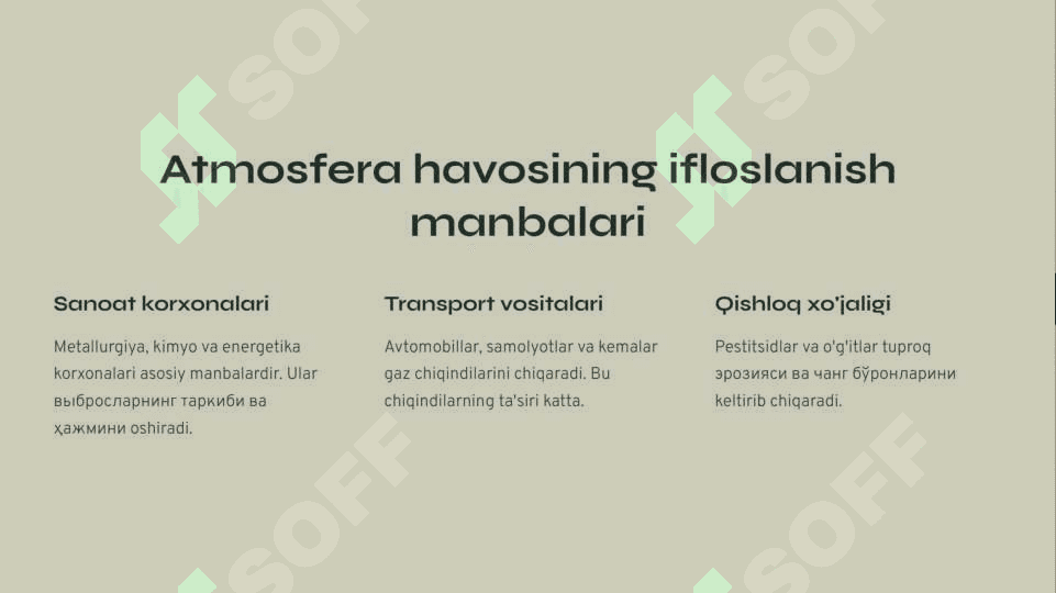 Atmosfera havosining ifloslanishi ijtimoiy - iqtisodiy oqibatlar va yechimlar 2