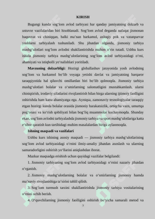 SOGʻLOM AVLOD TARBIYASIDA JISMONIY TARBIYA MASHGʻULOTLARINING OʻRNI. 2