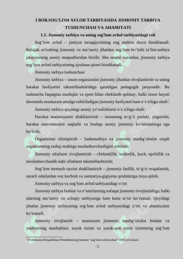 SOGʻLOM AVLOD TARBIYASIDA JISMONIY TARBIYA MASHGʻULOTLARINING OʻRNI. 4