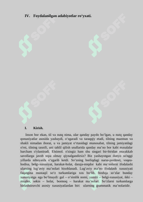 O‘zbek tilshunosligida grammatik shaklar tasnifi KURS ISHI 2