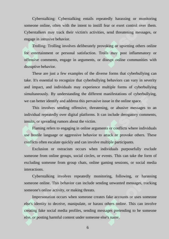 CYBERBULLYING RECOGNISING AND COMBATING UNKIND BEHAVIOR IN THE ONLINE SPACE 5