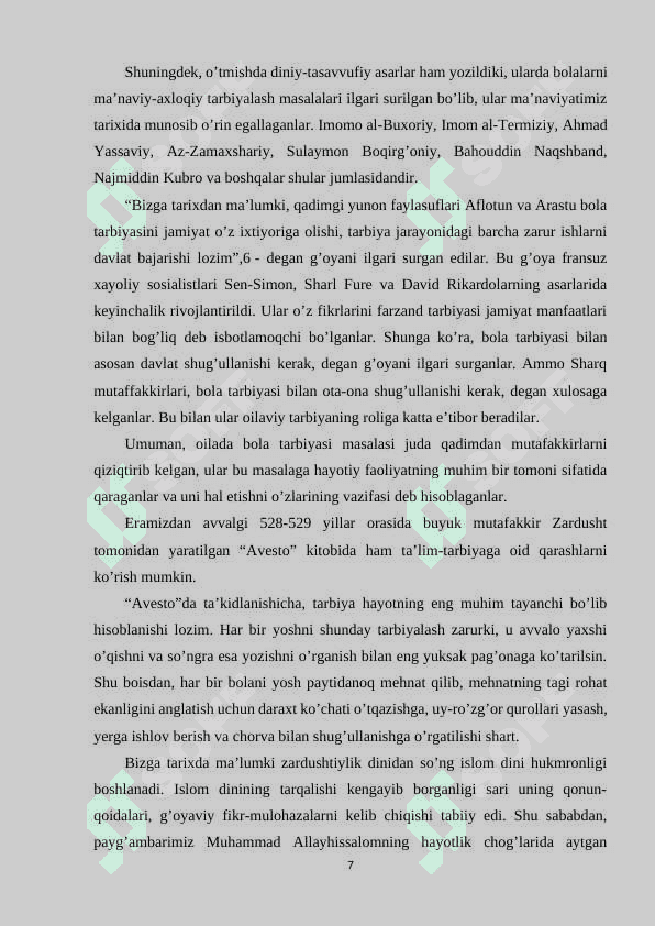 IBN SINO OILADA BOLALARNI SOG'LOM TARBIYALASH MASALALAR 7